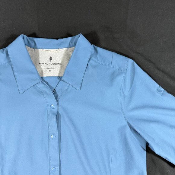 Royal Robins Woman's M Blue Expedition Shirt Lightweight Snap Closure - Picture 1 of 7